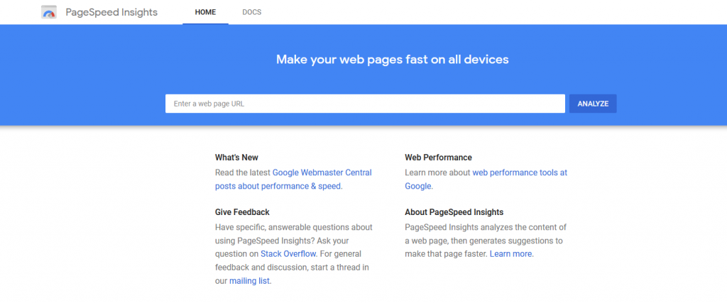 PageSpeed Insights