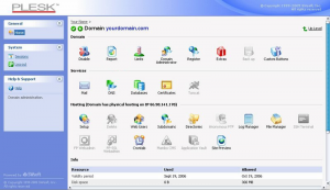 Plesk control panel